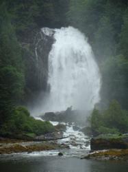 Chatterbox Falls in spate, BC